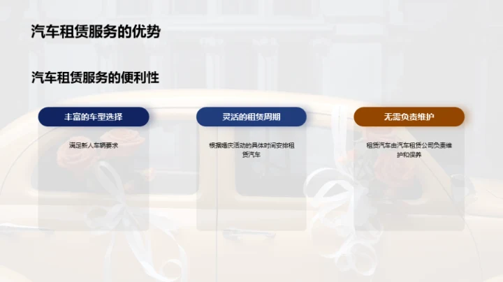 汽车租赁服务的婚庆应用