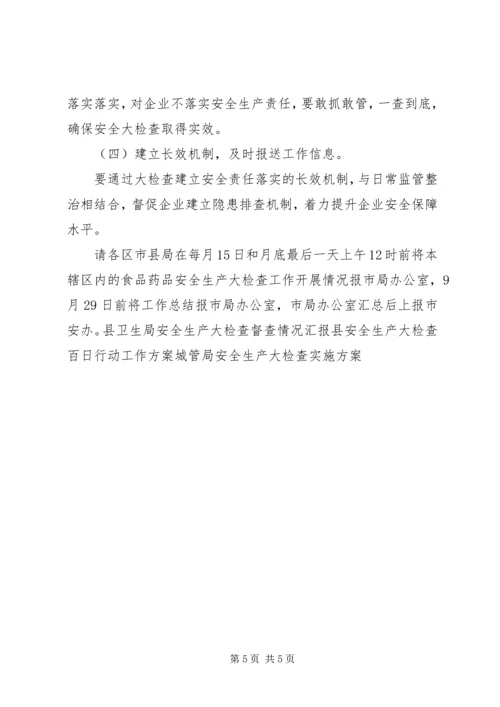 食品药品安全生产大检查工作方案 (7).docx
