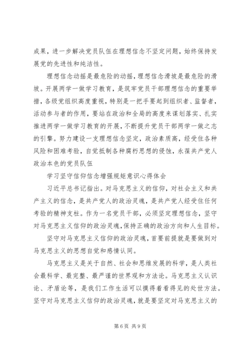 学习坚守信仰信念增强规矩意识心得体会 (2).docx