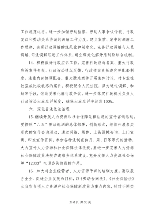 人力资源社会保障工作要点5篇.docx