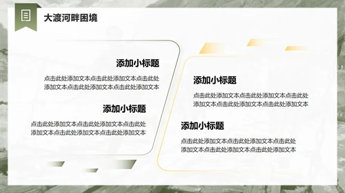 绿色简约风飞夺泸定桥专题红军长征精神团课PPT模板