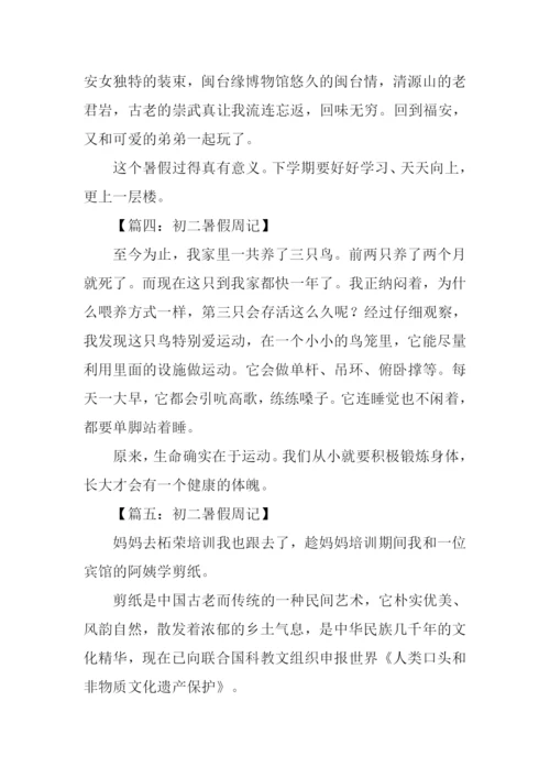 初二暑假周记.docx