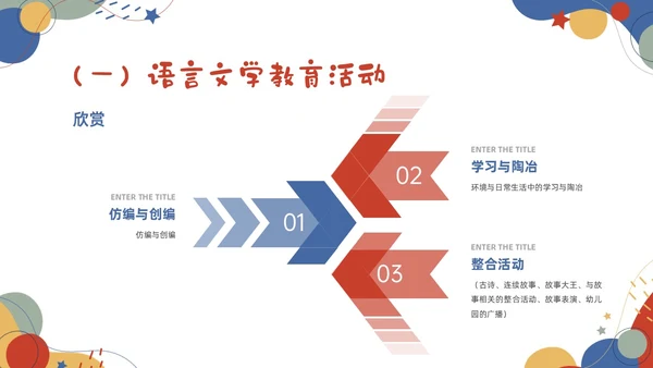 红蓝卡通幼儿语言教育学习PPT课件幼儿园教师培训