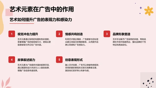 红色插画风创意艺术广告相册图集PPT模板