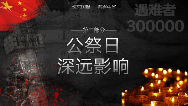国家公祭日南京大屠杀通用PPT模板