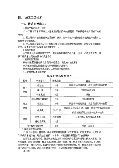 民航二所模板支架施工方案