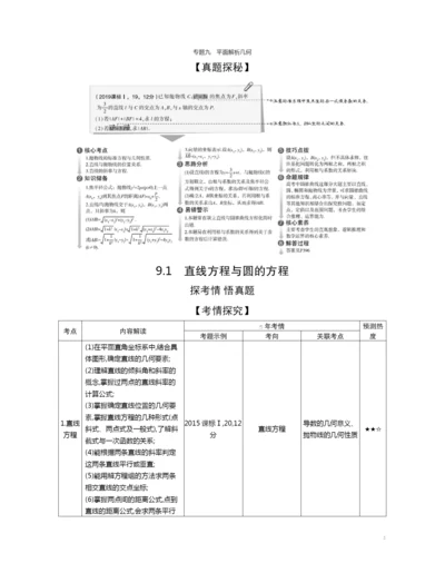 9.1-直线方程与圆的方程(试题部分).docx