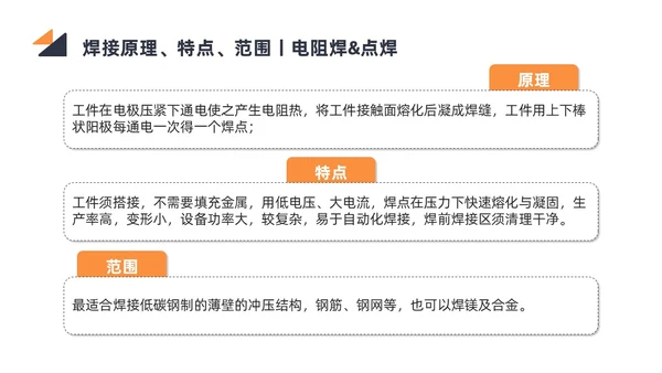 商务简约黑色橙色电焊工操作培训PPT课件