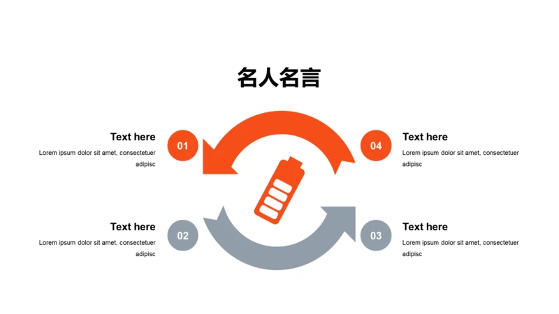 扁平PPT名人名言