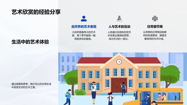生活中的艺术教学PPT模板