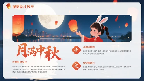 红色中国风中秋佳节活动庆典通用PPT模板