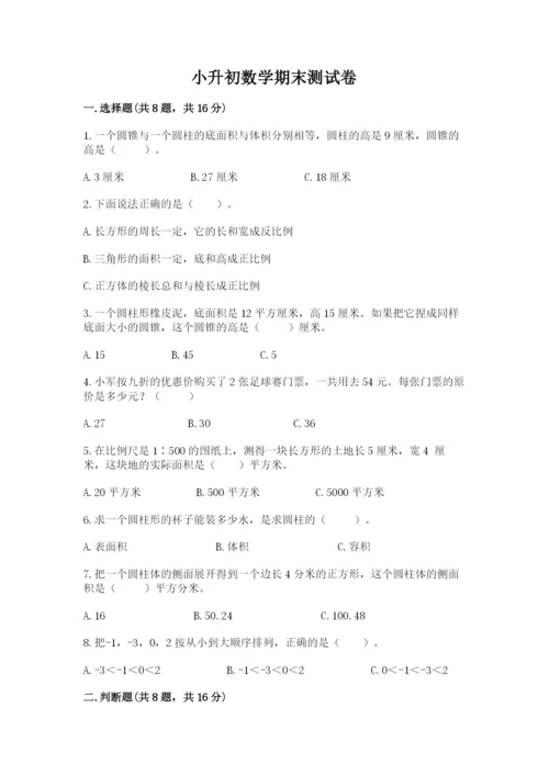 小升初数学期末测试卷重点.docx