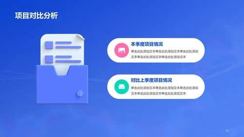 蓝色季度财务分析报告PPT