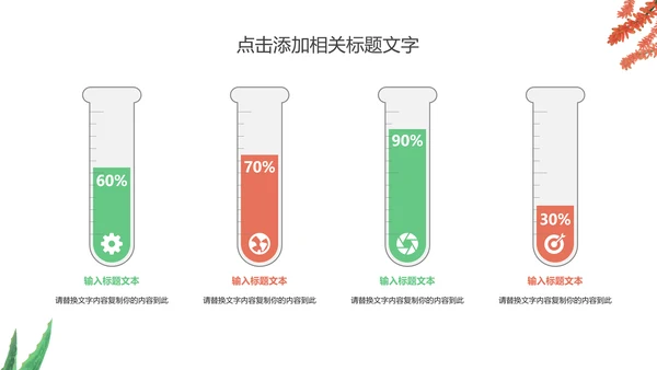 多肉植物清新述职报告动态PPT模板