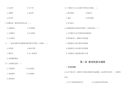 2023年教师招聘重点考点山香版教育理论高分题库精编.docx