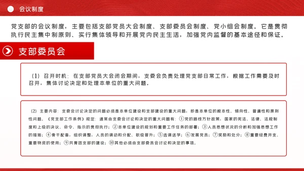 党支部七项组织生活制度落实规范党课PPT