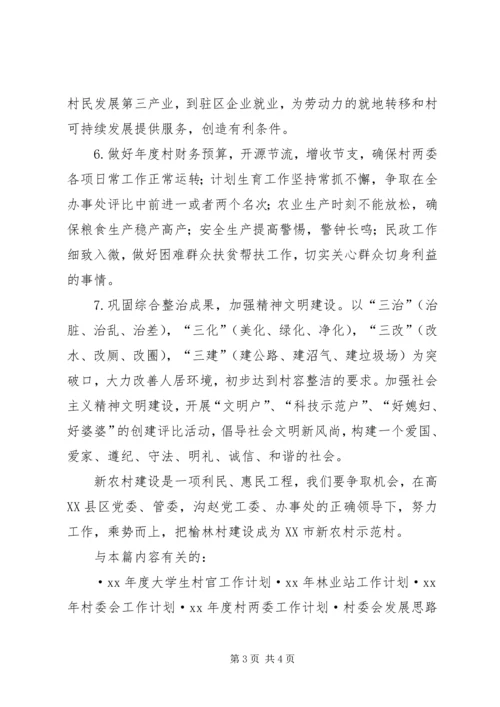 村党支部村委会XX年工作计划 (2).docx