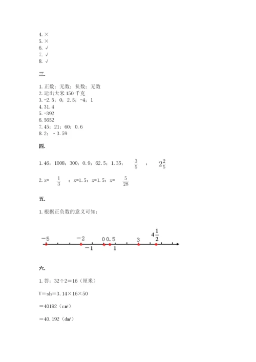 小学毕业班数学检测题（精华版）.docx