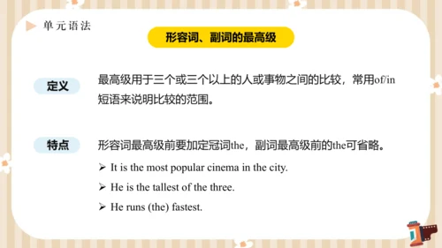 Unit4 What’s the best movie theater单元复习课件【人教（2024秋