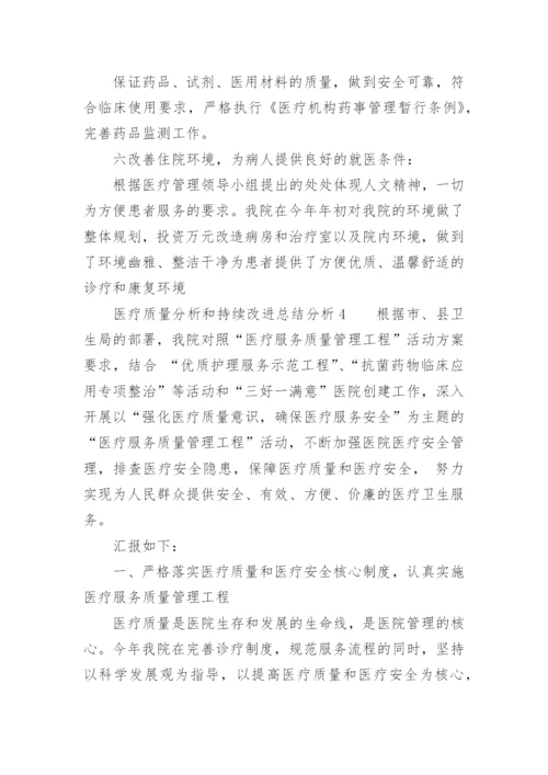 医疗质量分析和持续改进总结分析.docx