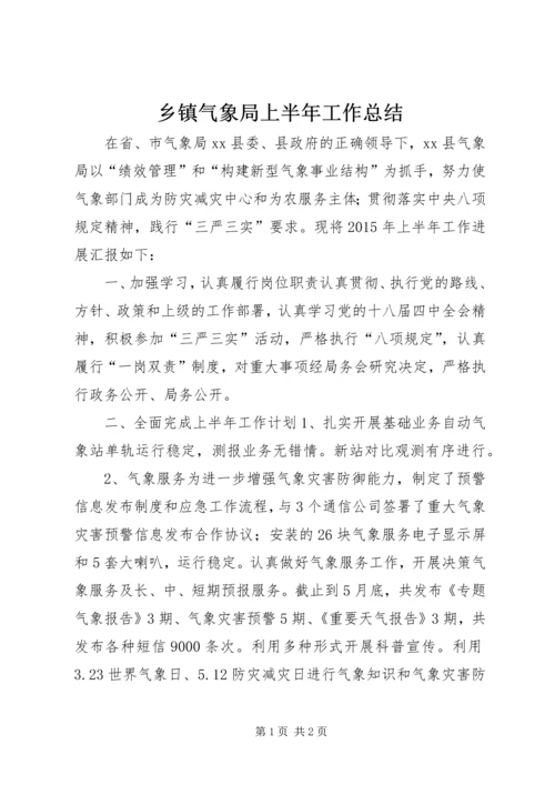 乡镇气象局上半年工作总结.docx