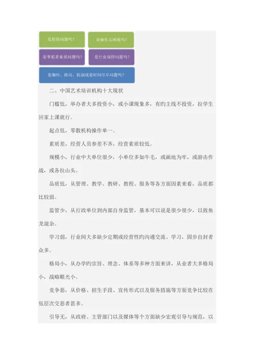 艺术培训机构运营浅探阅读尽头.docx