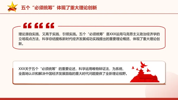 五个“必须统筹”是经济实践创新同理论创新相结合的典范党课PPT课件