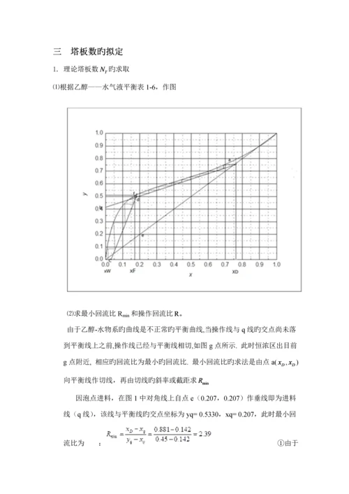 化工原理优质课程设计乙醇水溶液连续精馏塔优化设计.docx