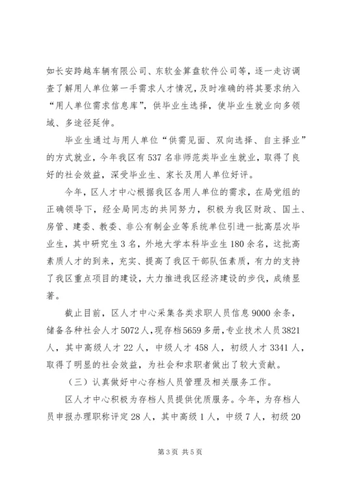 人才交流中心工作总结.docx