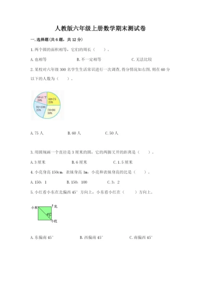 人教版六年级上册数学期末测试卷含答案（预热题）.docx