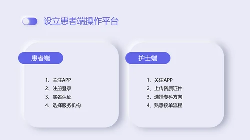 紫色新拟态商务风格互联网护理服务PPT课件
