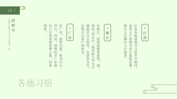 绿色中国风荷花清明节PPT模板