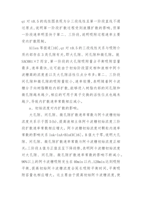 阿卡波糖的热力学吸附研究论文.docx