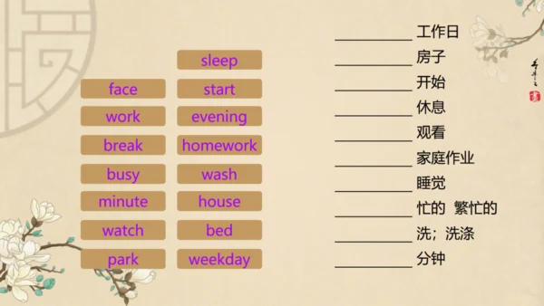 Module 5 My school day 本模块综合复习课件