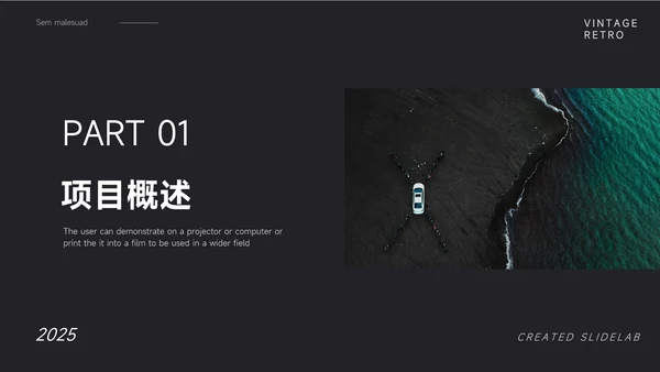 纯黑极简企业市场计划书PPT模板