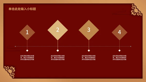 深红色年终工作汇报会PPT模板