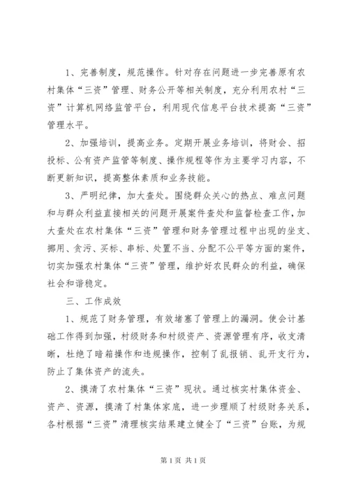 农村集体三资专项治理工作总结.docx
