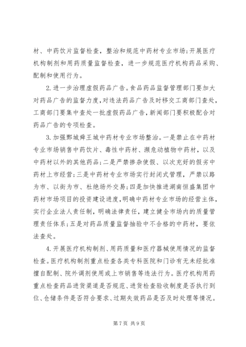 食品药品专项整治工作实施方案 (10).docx