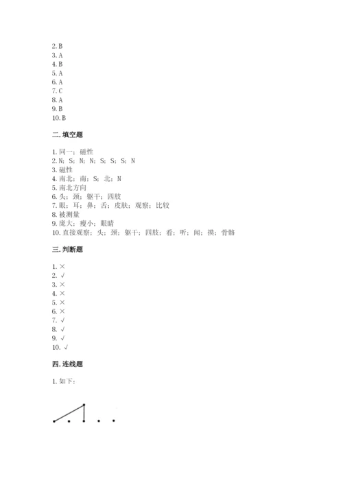 教科版小学科学二年级下册期末测试卷及参考答案【轻巧夺冠】.docx