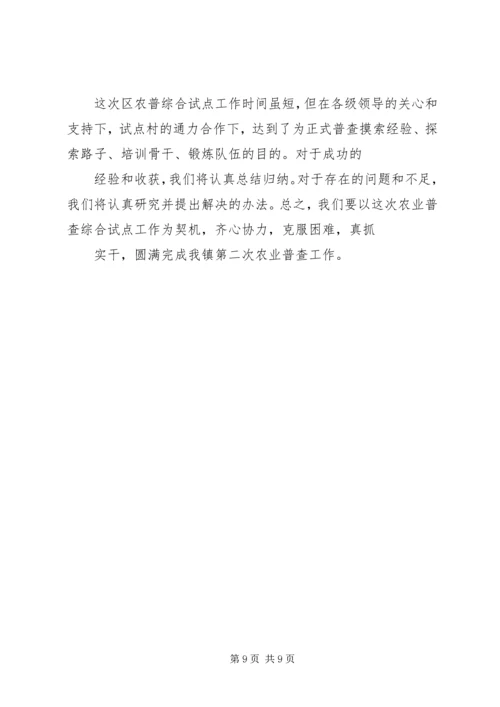 乡镇第二次农业普查综合试点工作总结.docx