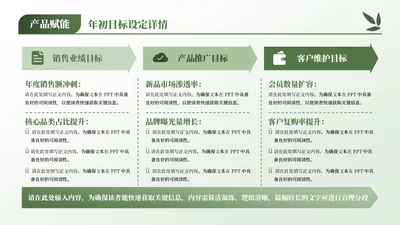 绿色商务风3项列表PPT单页