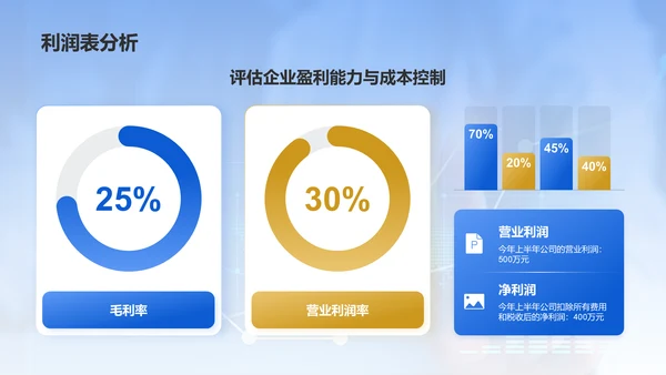 蓝色商务风地产金融年度财务报告PPT模板
