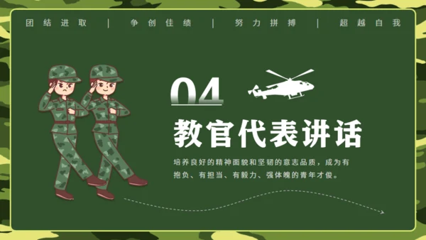 迷彩风军训动员大会通用PPT模板