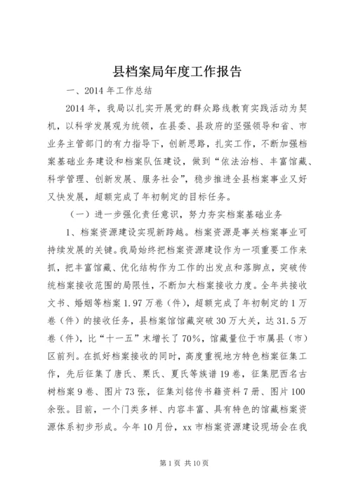 县档案局年度工作报告 (3).docx