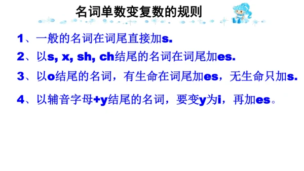 人教七上预备篇—人称代词和be动词名词复数综合复习课件