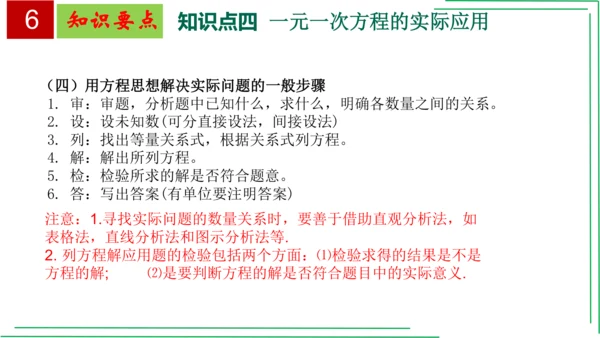 【人教七上数学期中期末复习必备】 第3章 一元一次方程（章末复习课件）(共38张PPT)