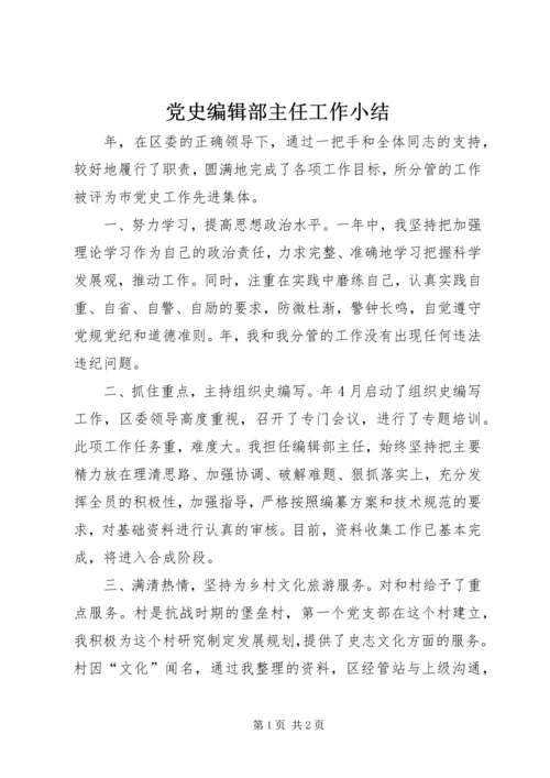 党史编辑部主任工作小结.docx