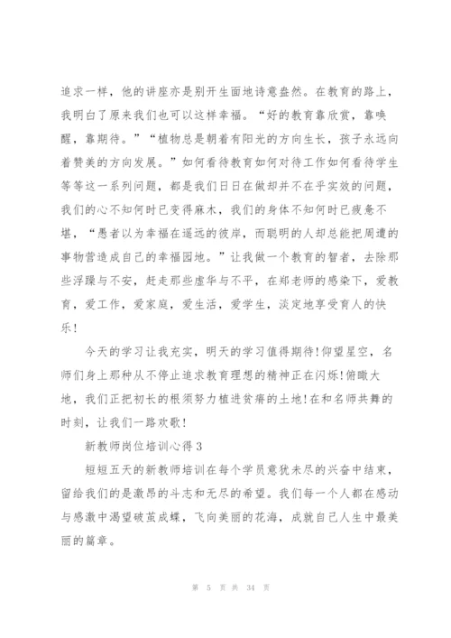 新教师岗位培训心得10篇.docx