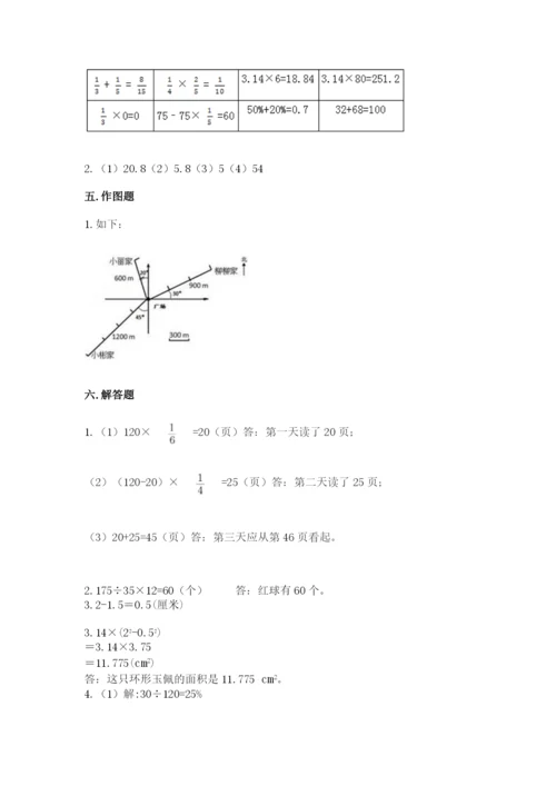 小学数学六年级上册期末卷附完整答案【全国通用】.docx
