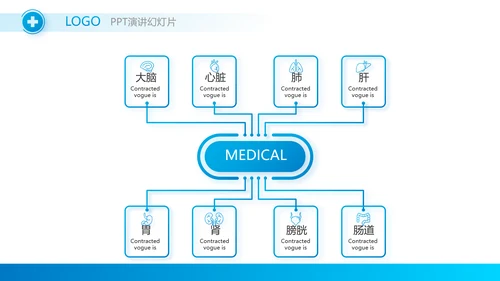 蓝色简约大方医生述职报告动态PPT
